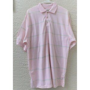 Boca Classics Club Golf XL pink plaid short sleeve golf shirt poly blend